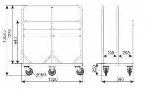 Wózek do transportu płyt Carry WP3 3