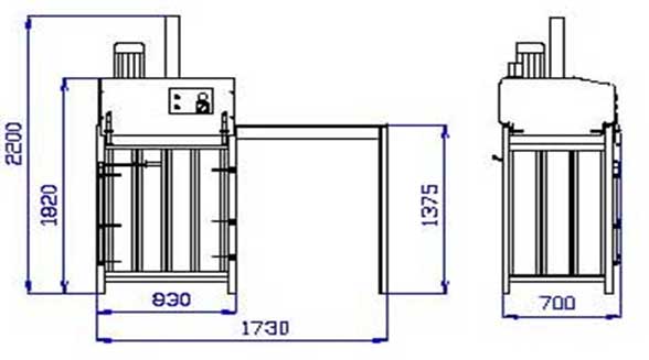 Hydrauliczne prasy do odpadów EKOPACK 100